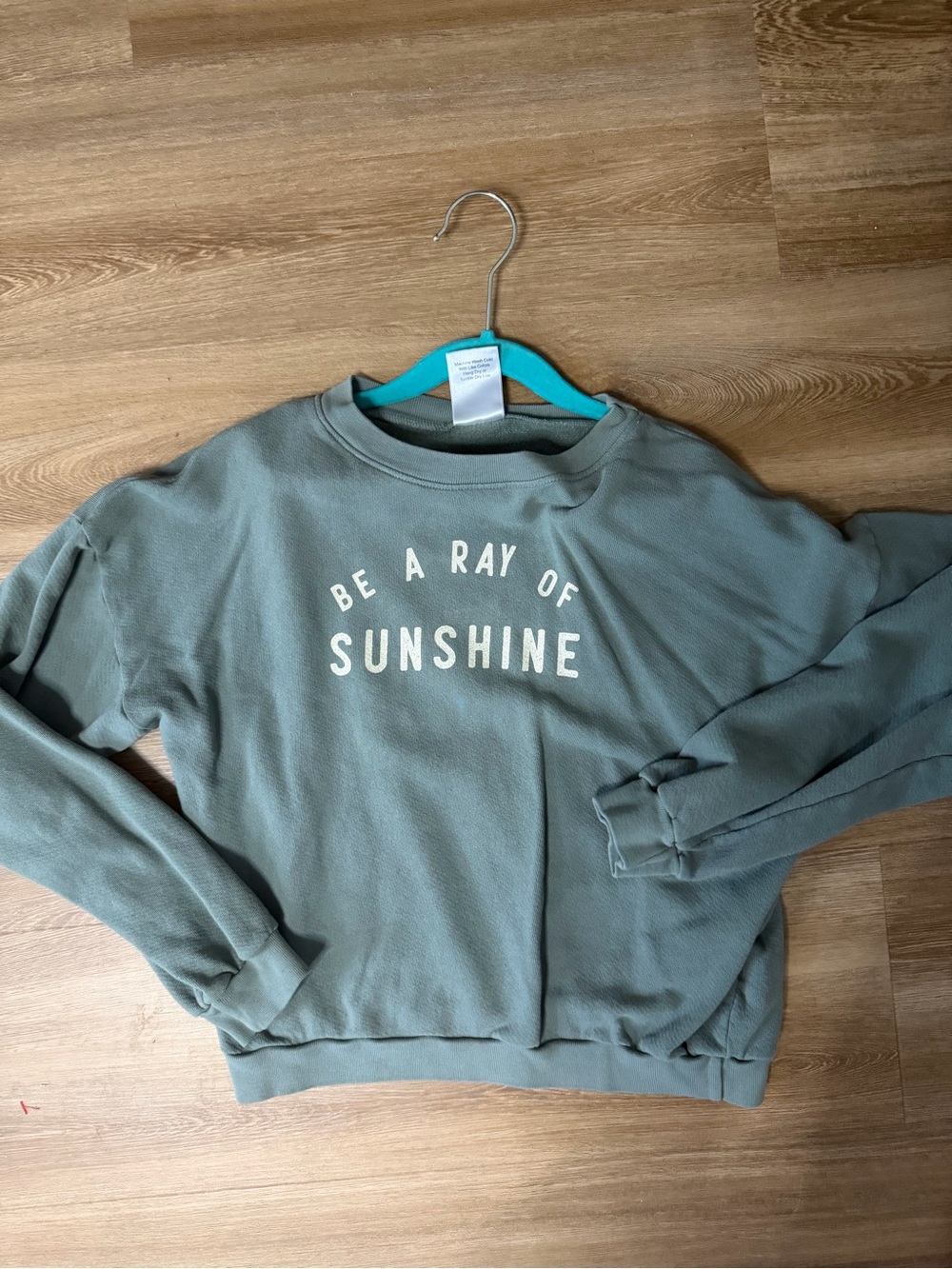 Be A Ray of Sunshine Sage Green Graphic Sweatshirt
